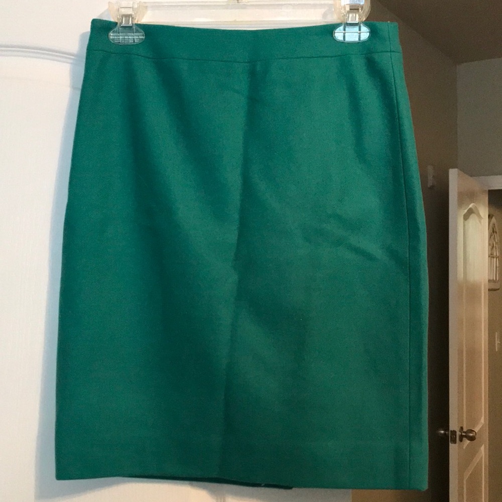 J Crew teal wool pencil skirt NWT!!